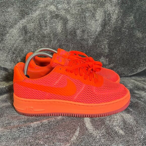 Nike Air Force 1 Low Upstep BR Women’s Size 9 – Bright Crimson/Orange - Picture 3 of 8